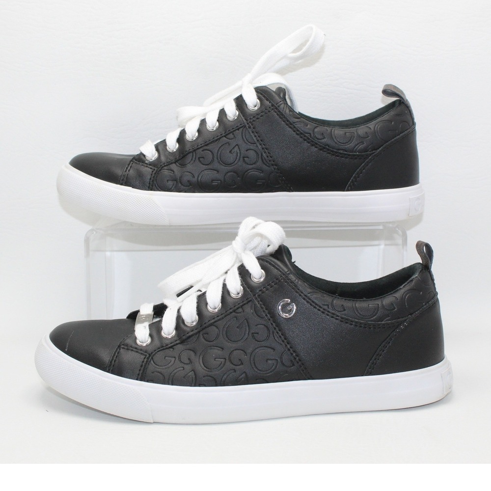 GBG Los Angeles Womens GGORMENA-R Black Embossed Logo Sneakers Size 7.5 M